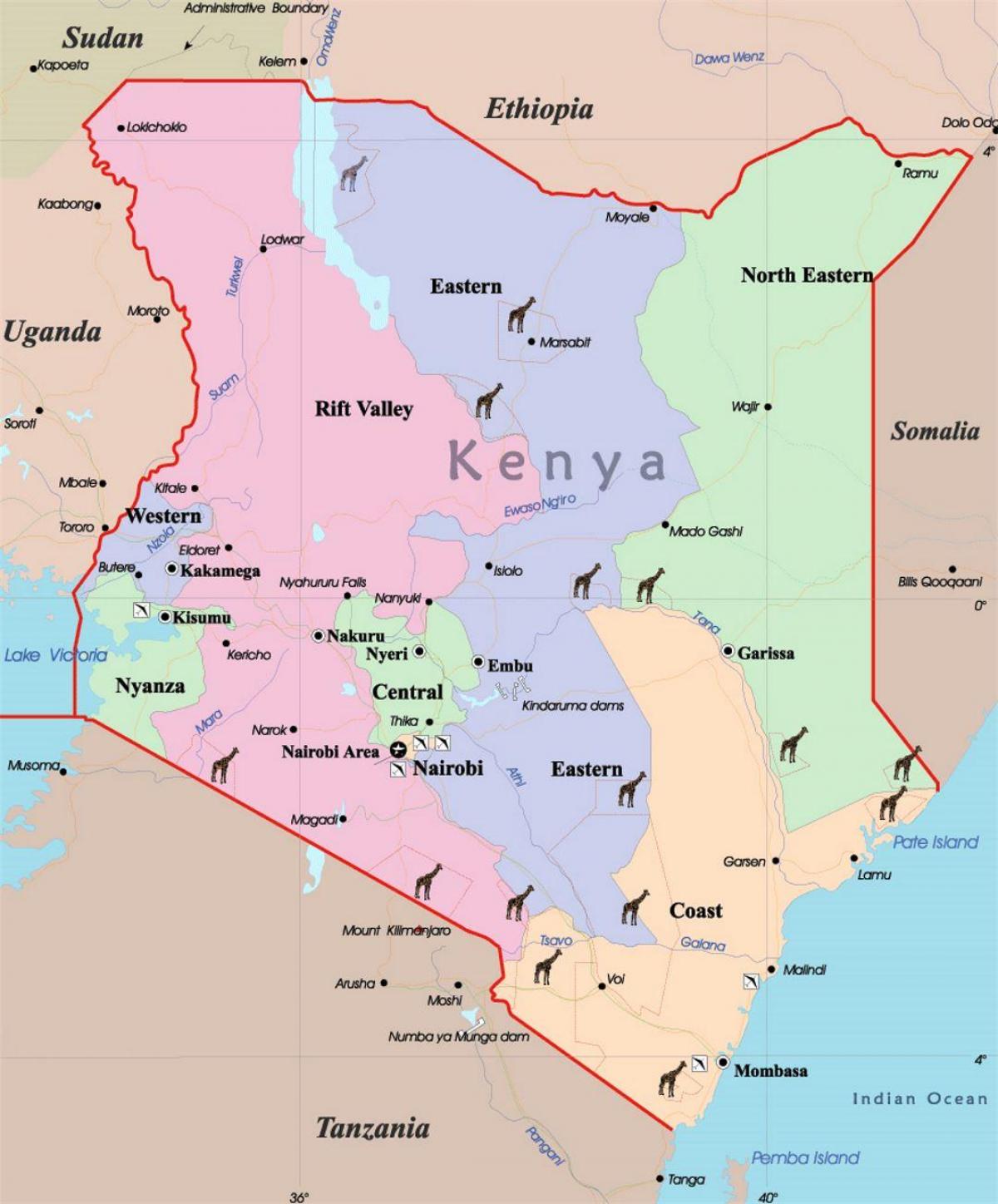 газрын зураг Кени