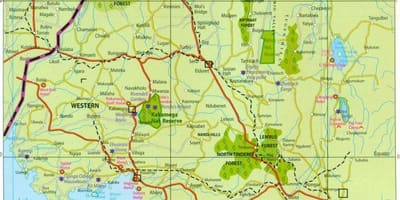 Баруун аймгийн Кени газрын зураг