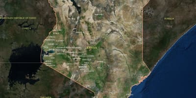 Газрын зураг, хиймэл дагуулын зураг Кени